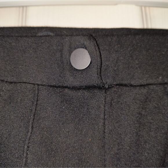 Zara Kids Black Viscose Straight Leg Ponte Trousers Pants White Side Stripes 6 - Picture 3 of 8